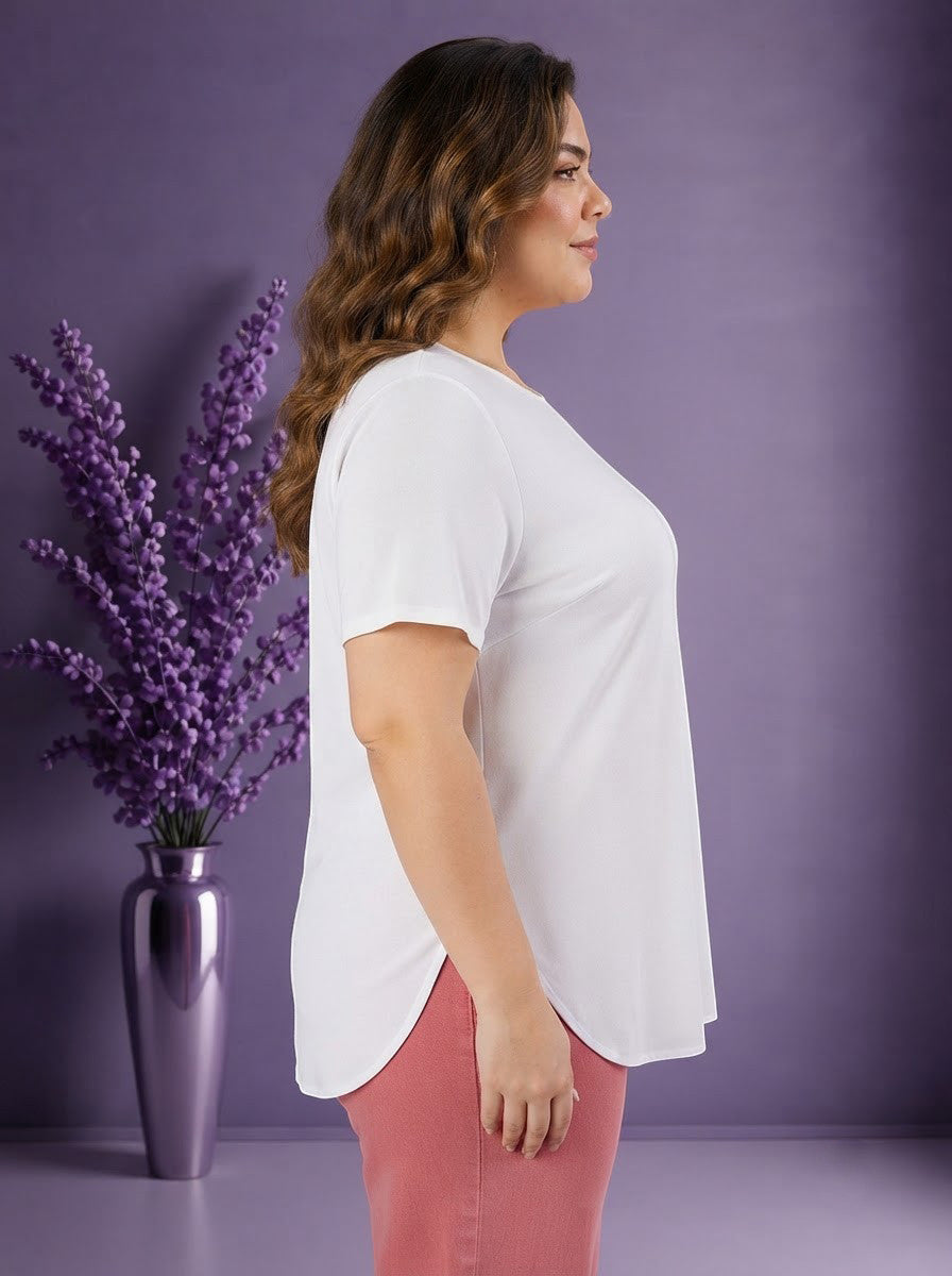 Plus Size White Top