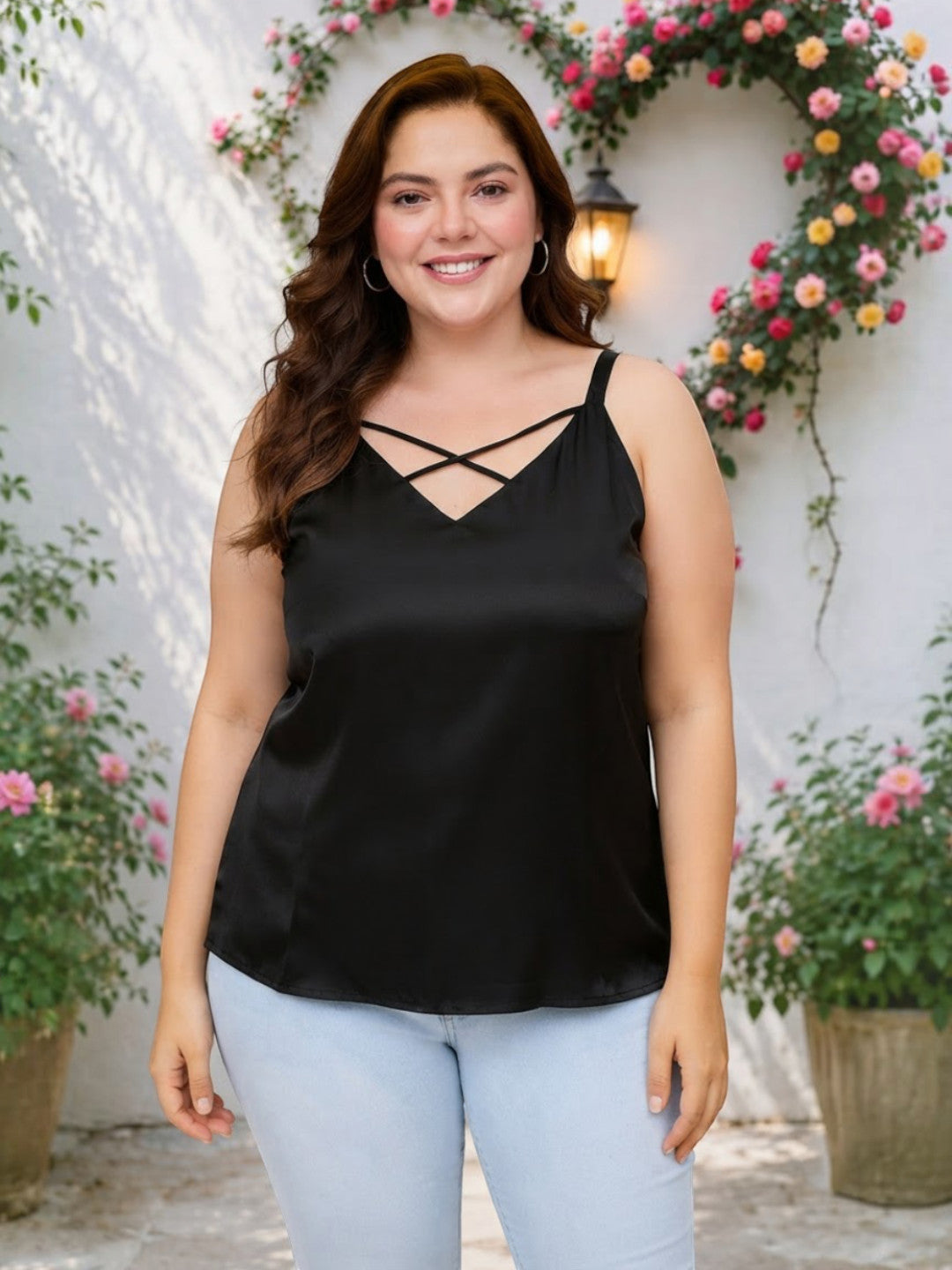 Plus Size Black Top