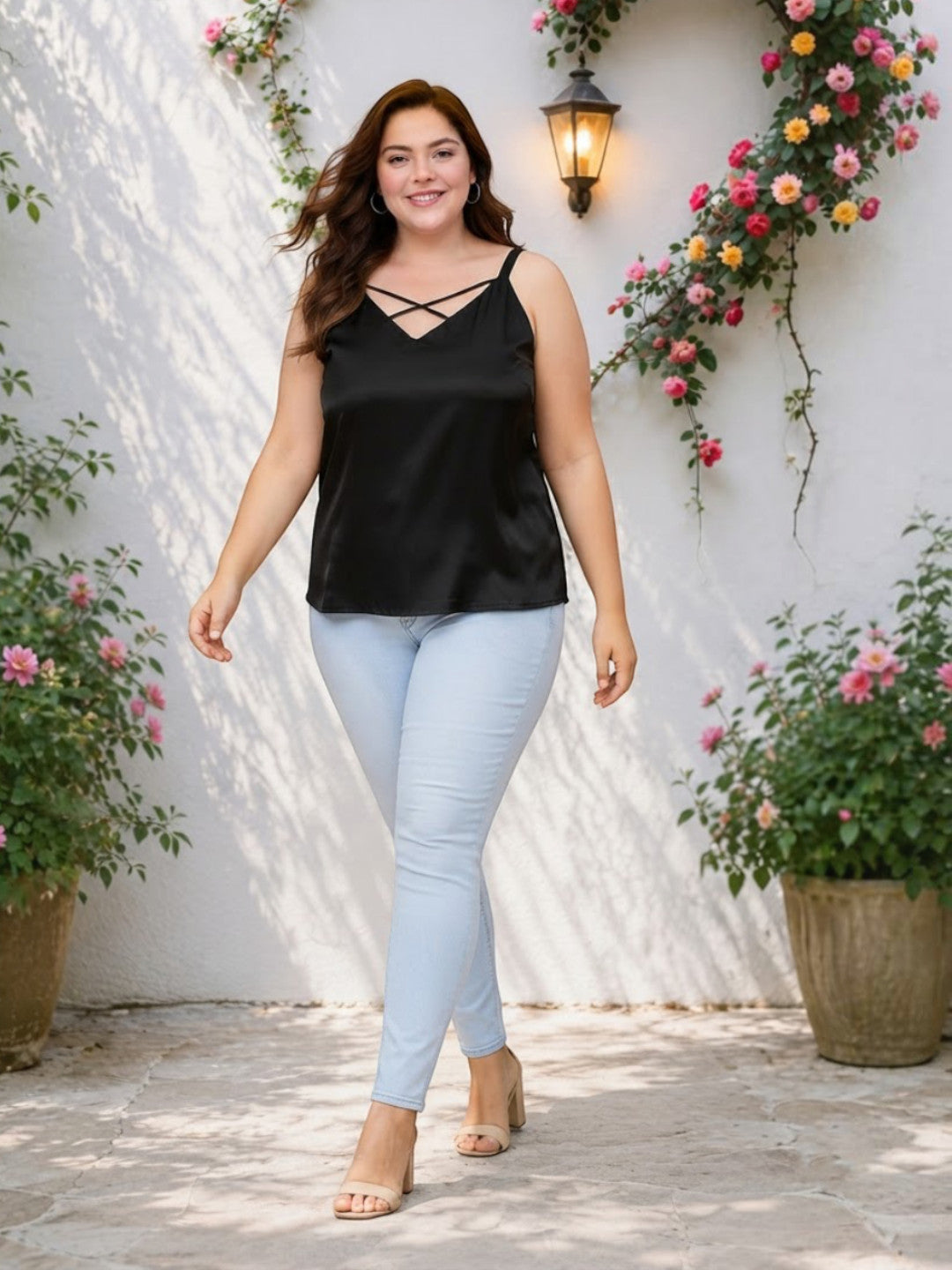 Plus Size Black Top