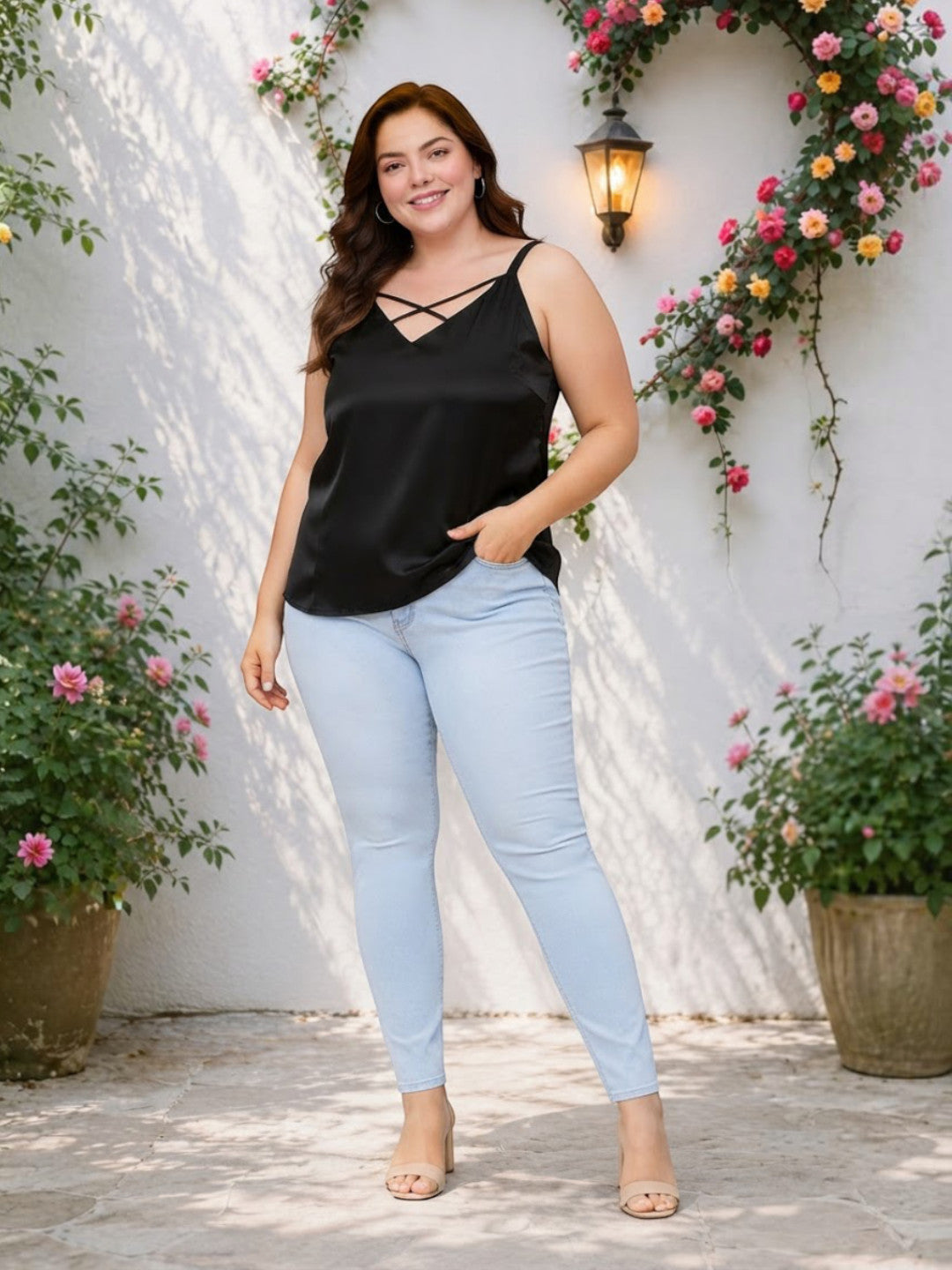 Plus Size Black Top