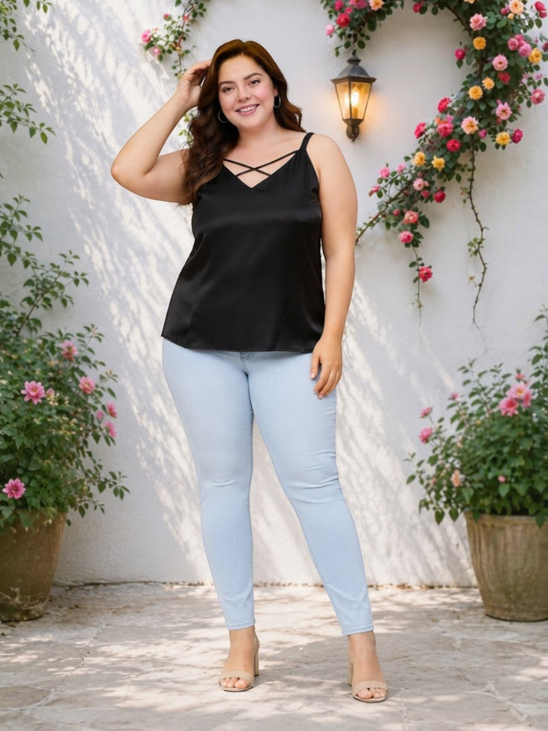 Plus Size Black Top