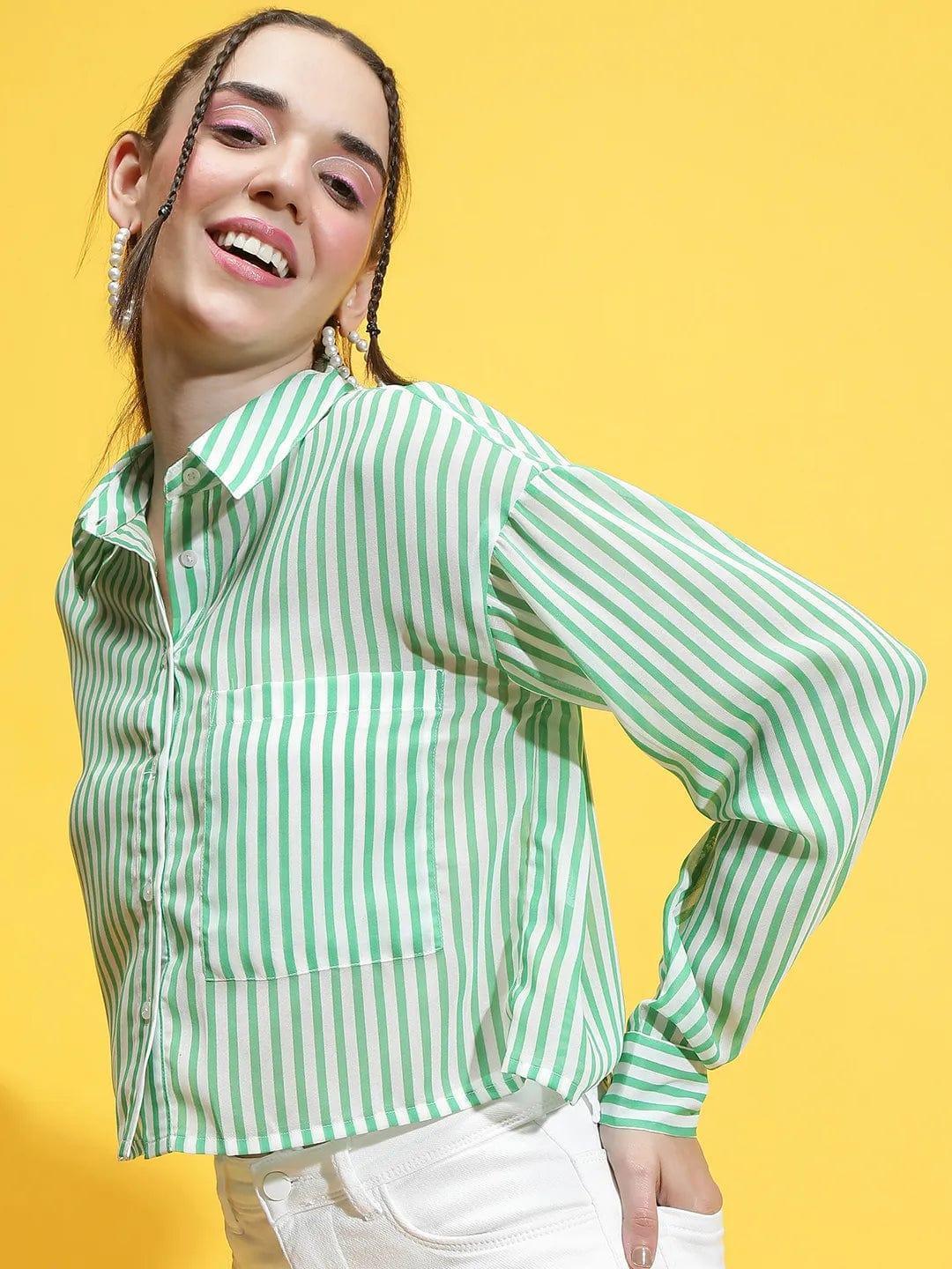 green-striped-shirt-crop