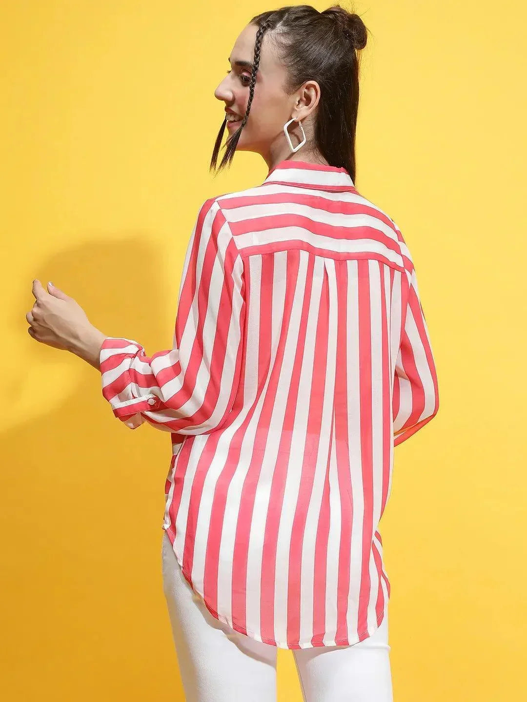 Red Stripe Print Shirt