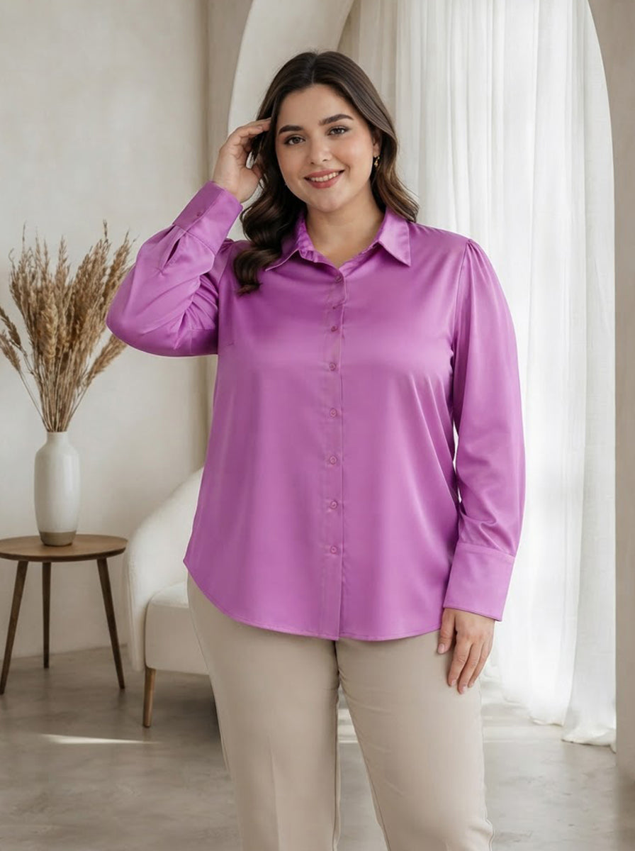 Plus Size Purple Shirt