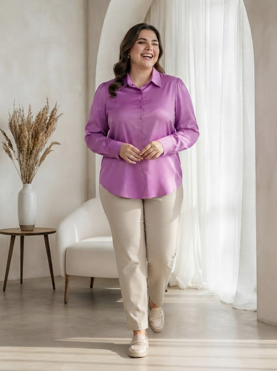 Plus Size Purple Shirt