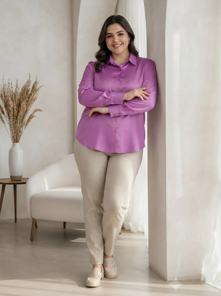 Plus Size Purple Shirt