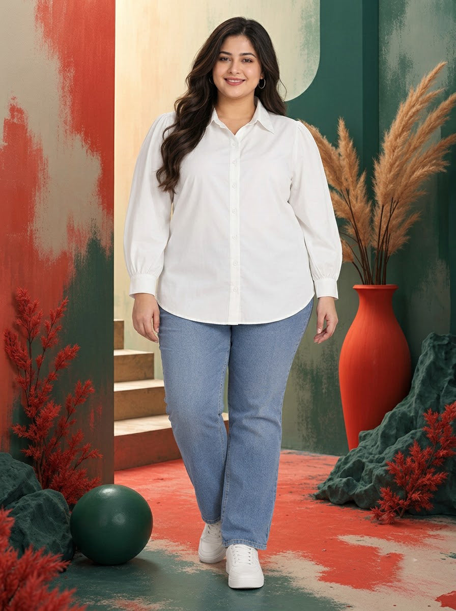 Plus Size White Shirt
