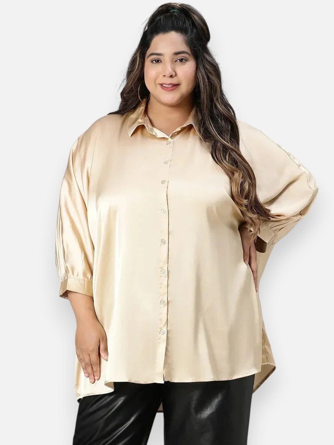 Plus Size Beige Shirt