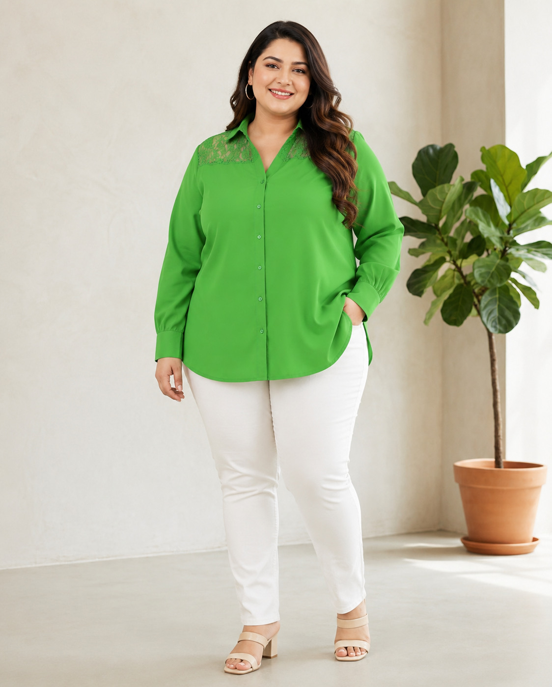Plus Size Green Shirt