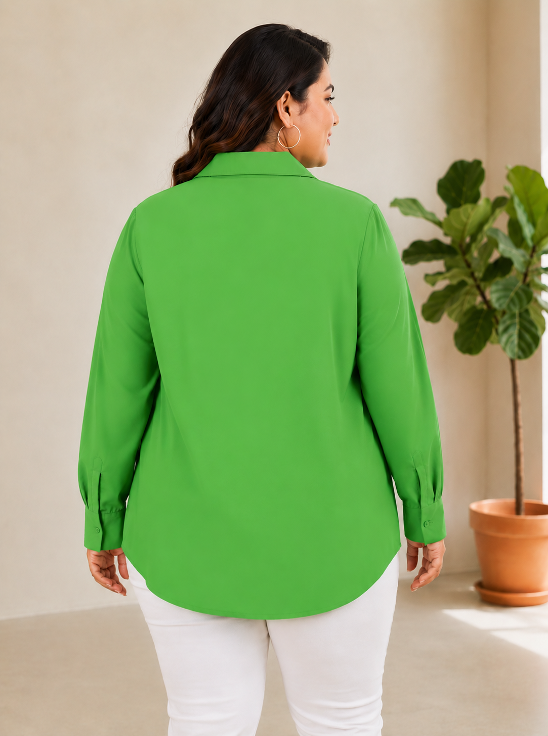 Plus Size Green Shirt