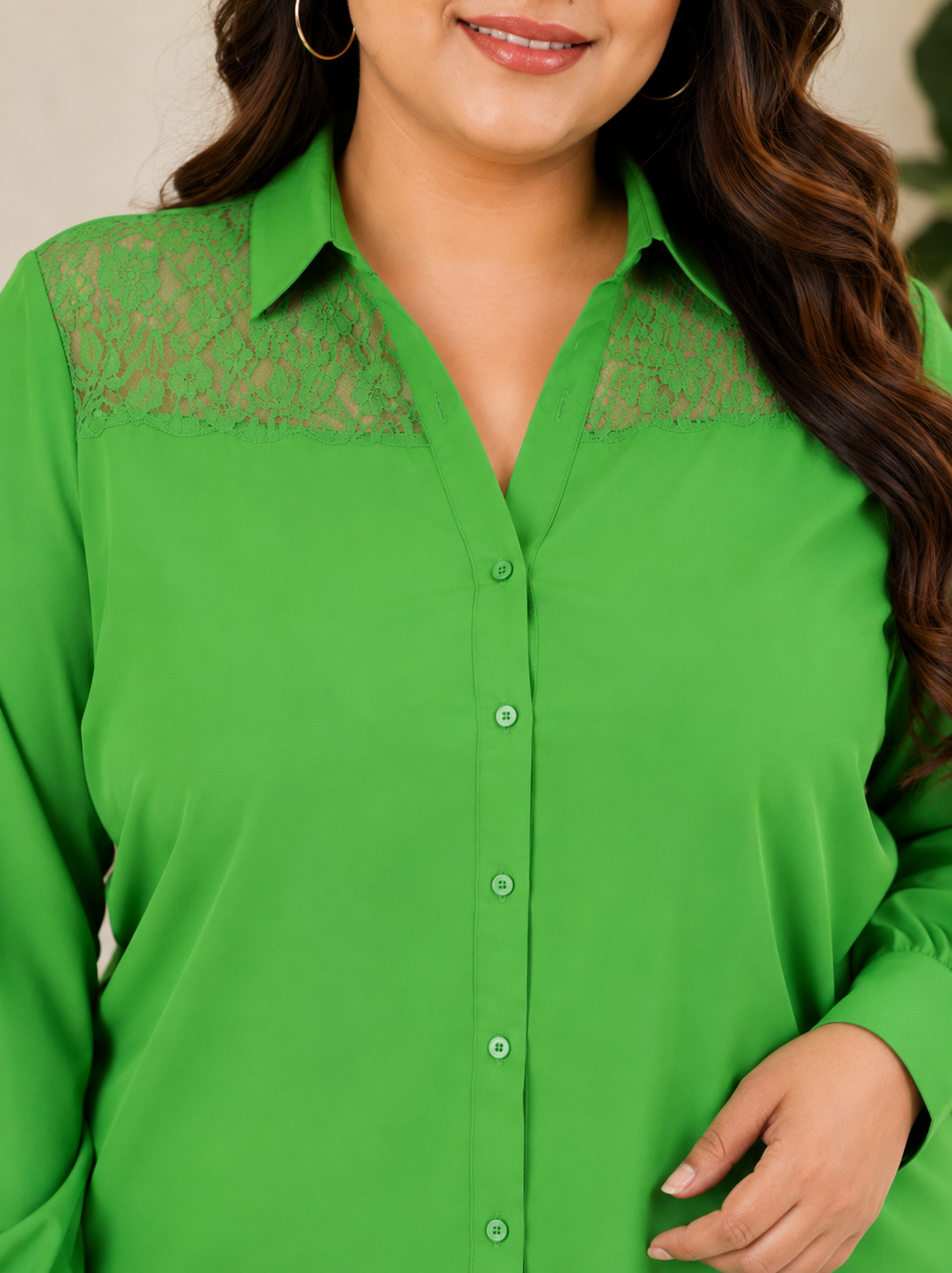 Plus Size Green Shirt