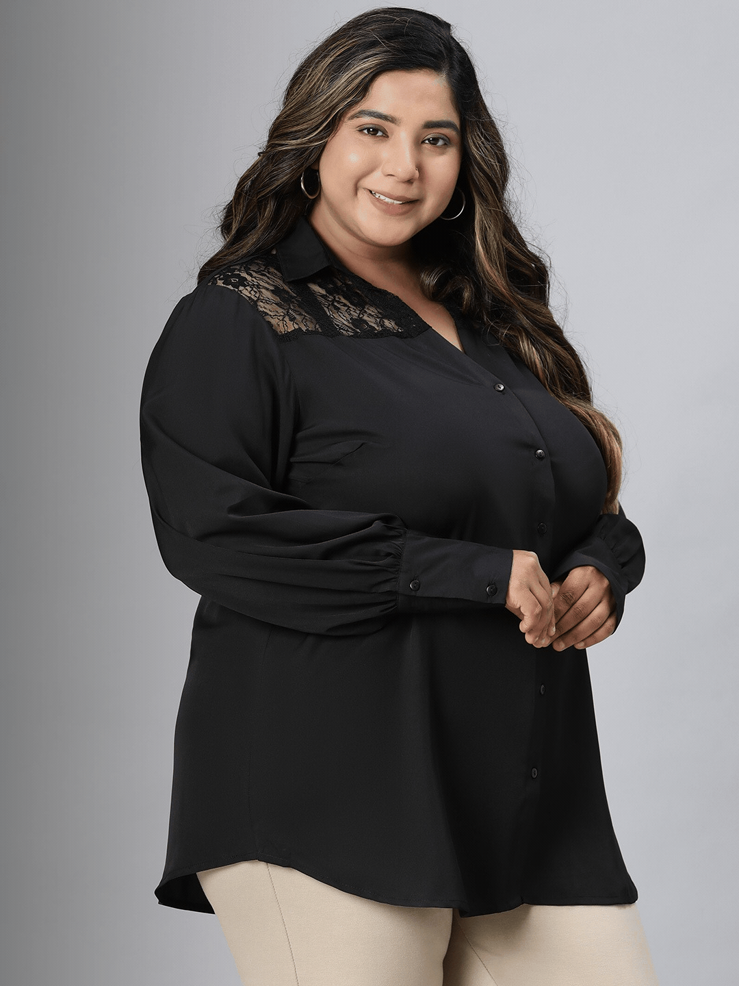 Plus Size Black Shirt