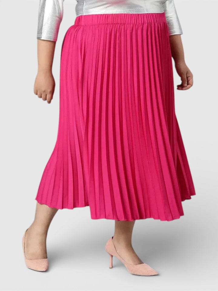 Plus Size Pink Skirt