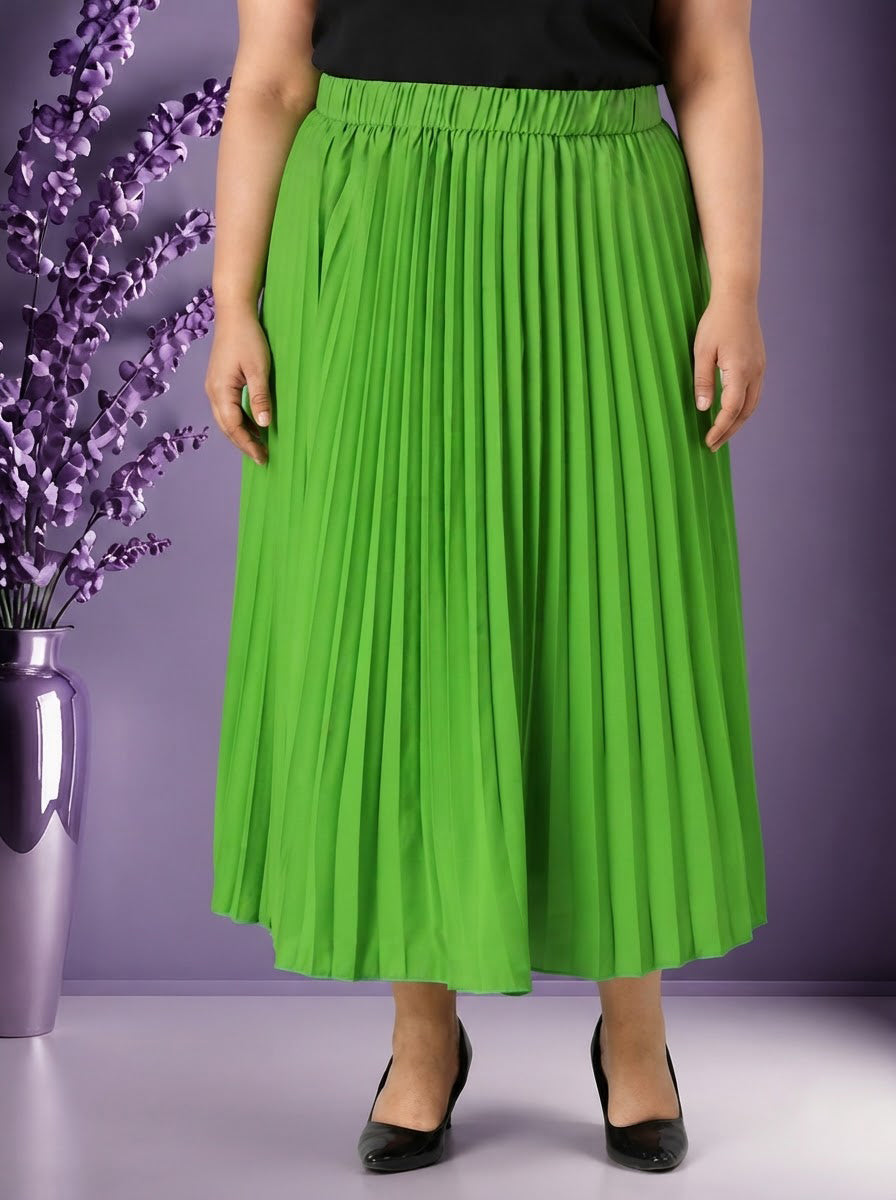 Plus Size Green Skirt
