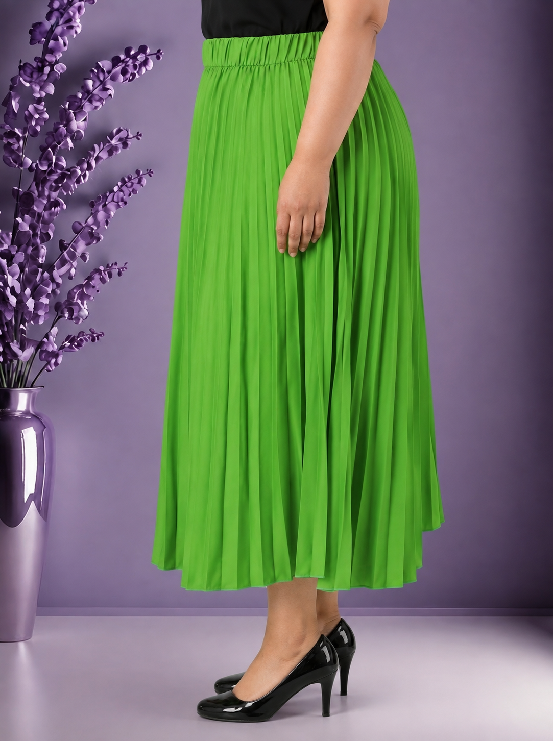 Plus Size Green Skirt