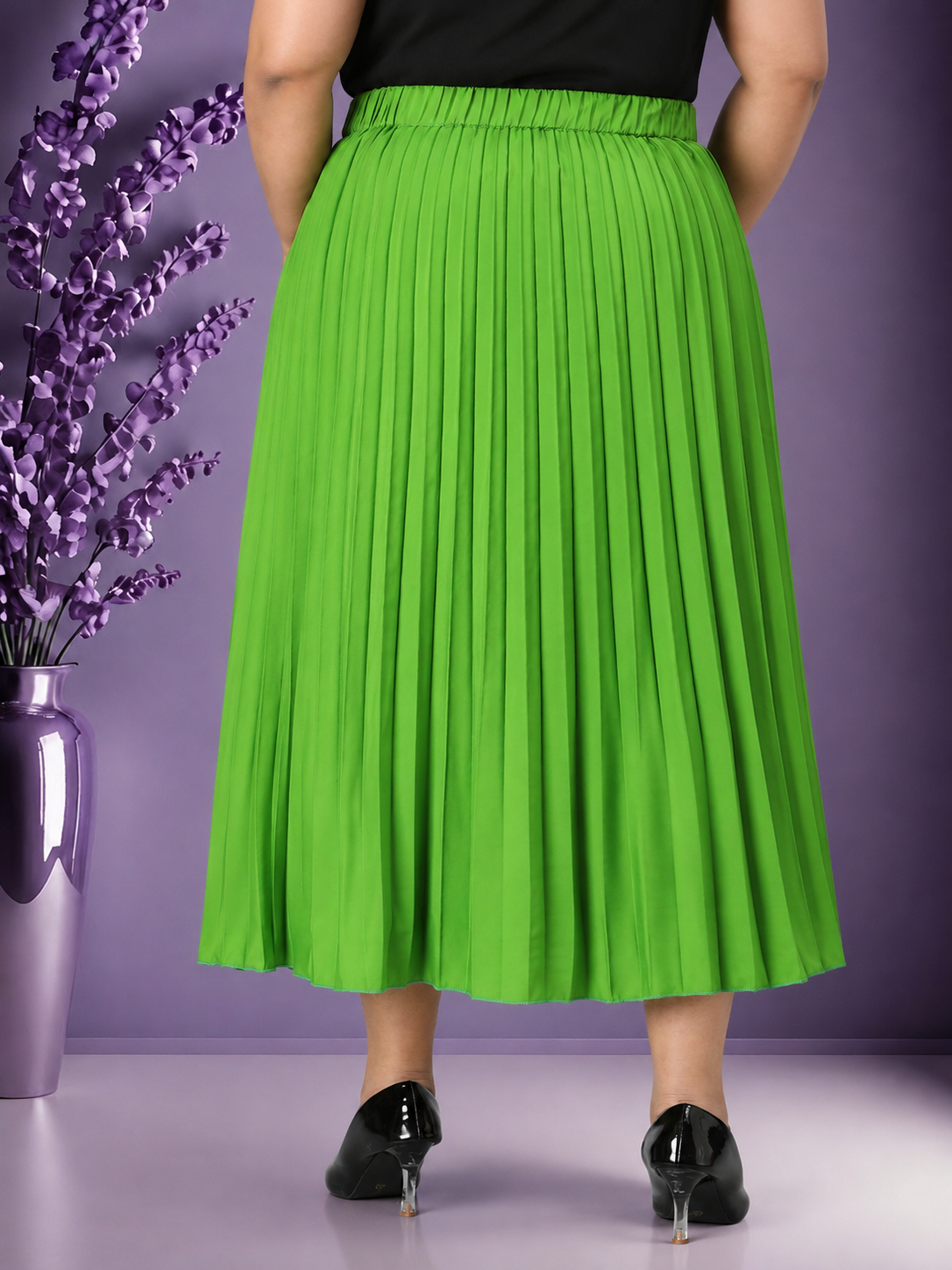 Plus Size Green Skirt
