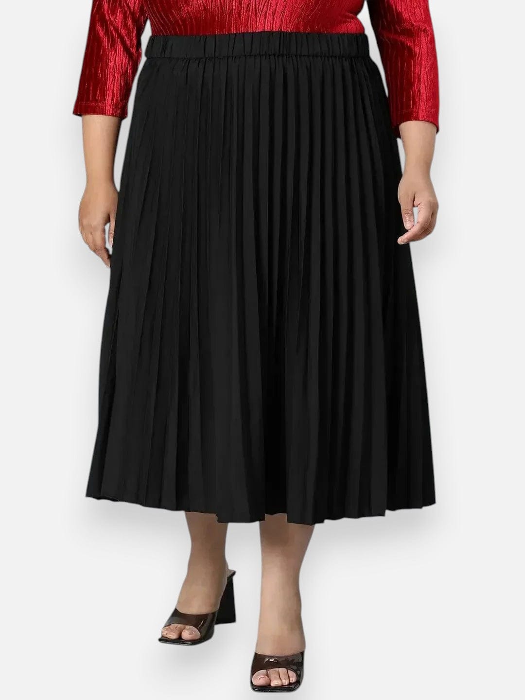 Plus Size Black Skirt