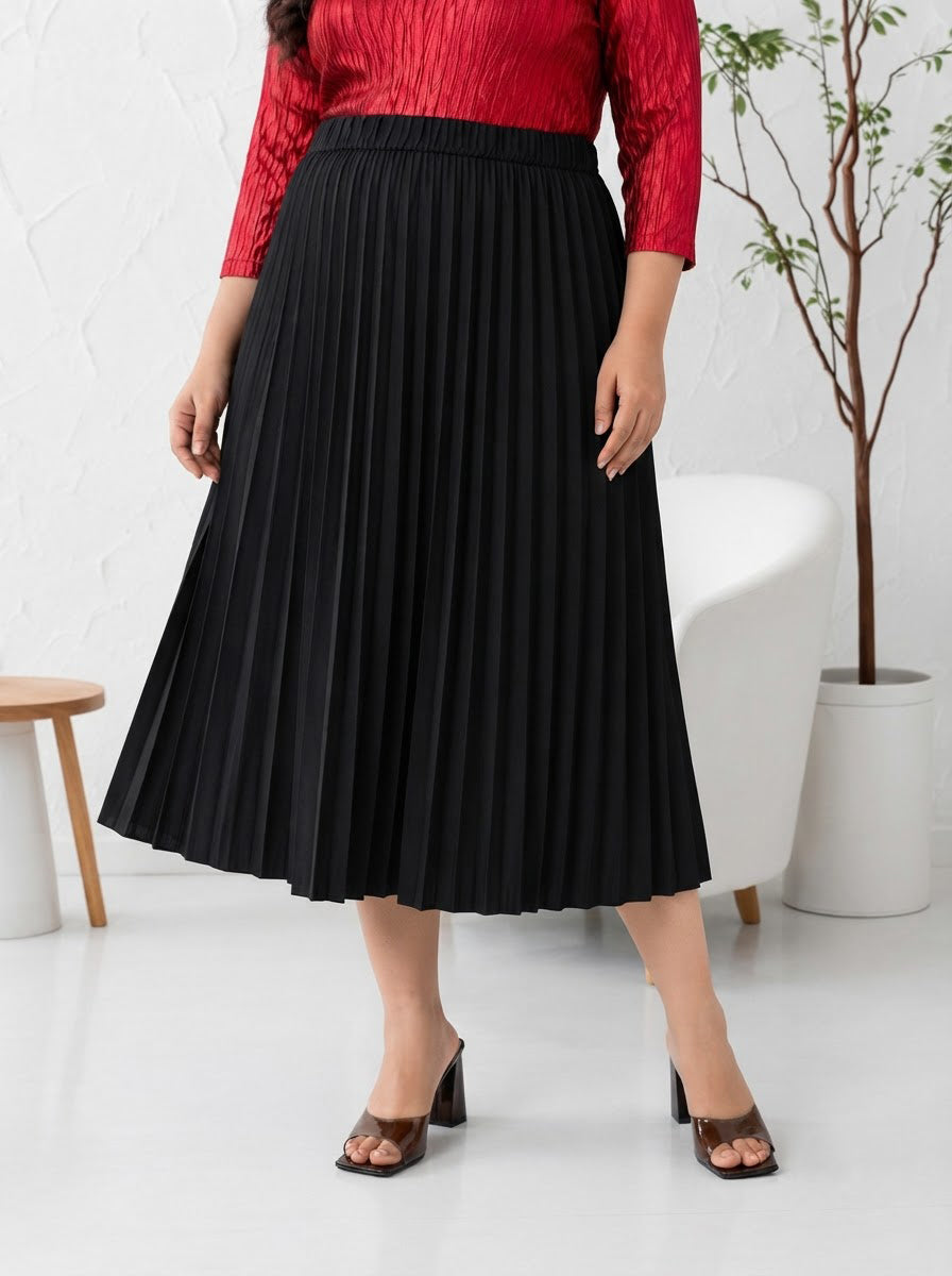 Plus Size Black Skirt