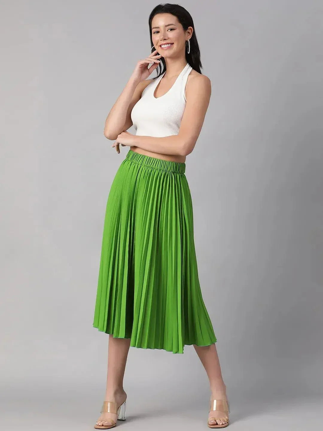 Women Green Skirt