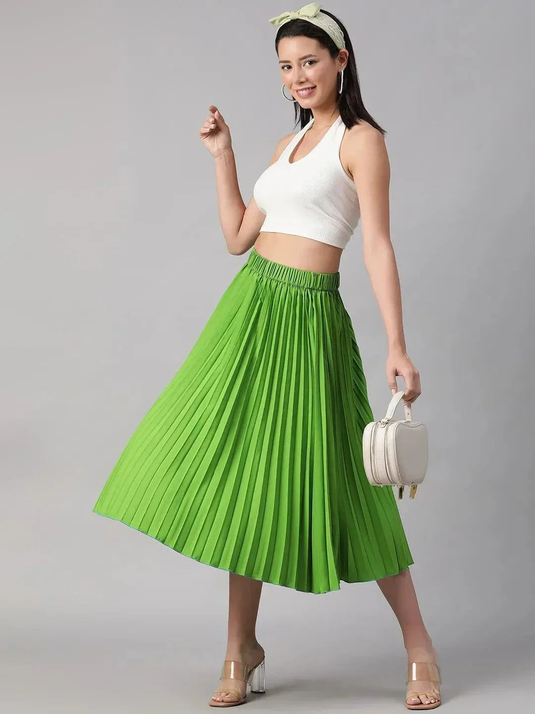 Women Green Skirt