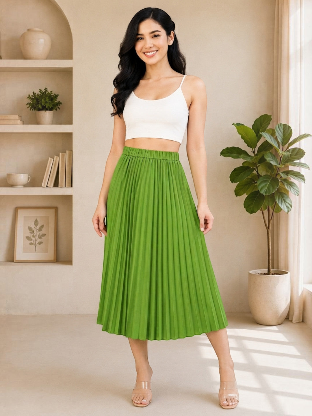 Women Green Skirt