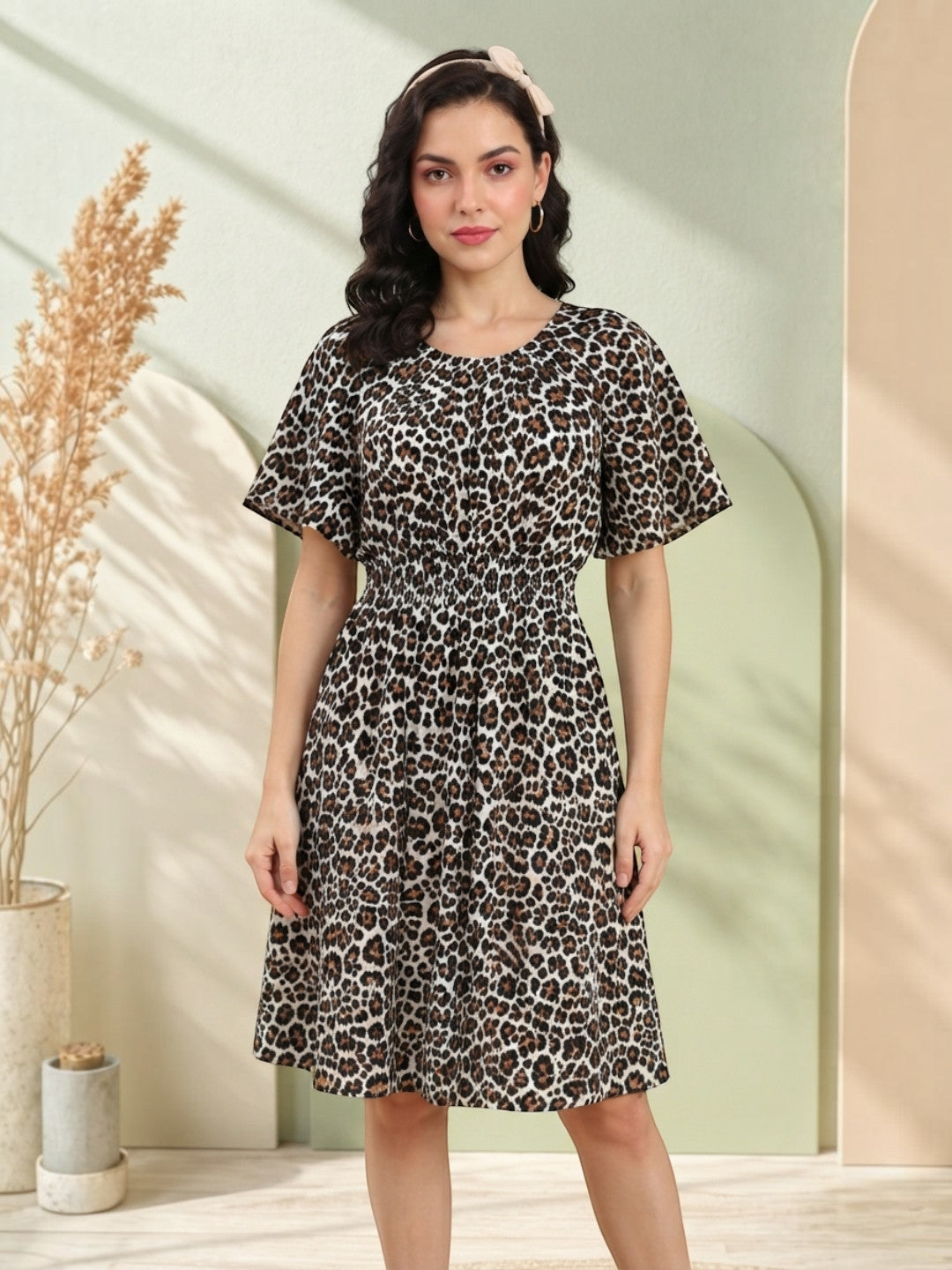 Multicolor Animal Print Dress