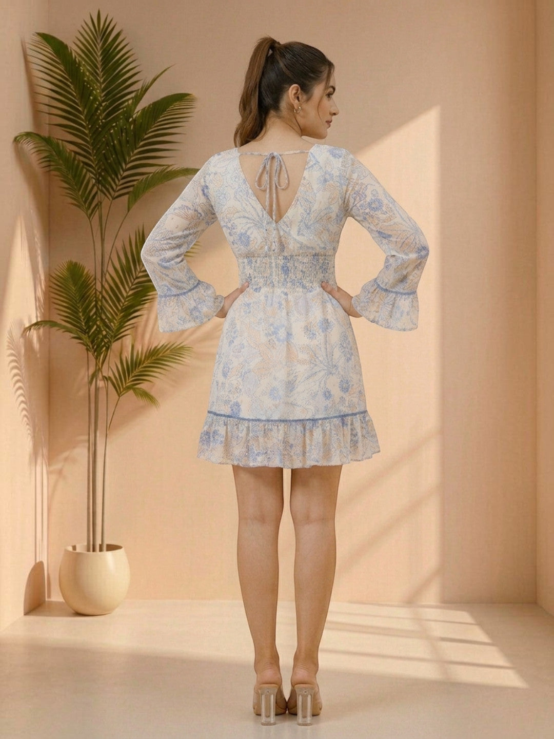 womens floral dress white lace