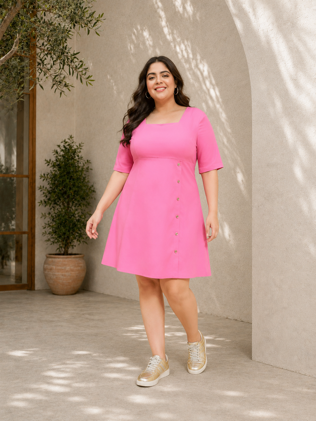 Plus Size Pink Dress