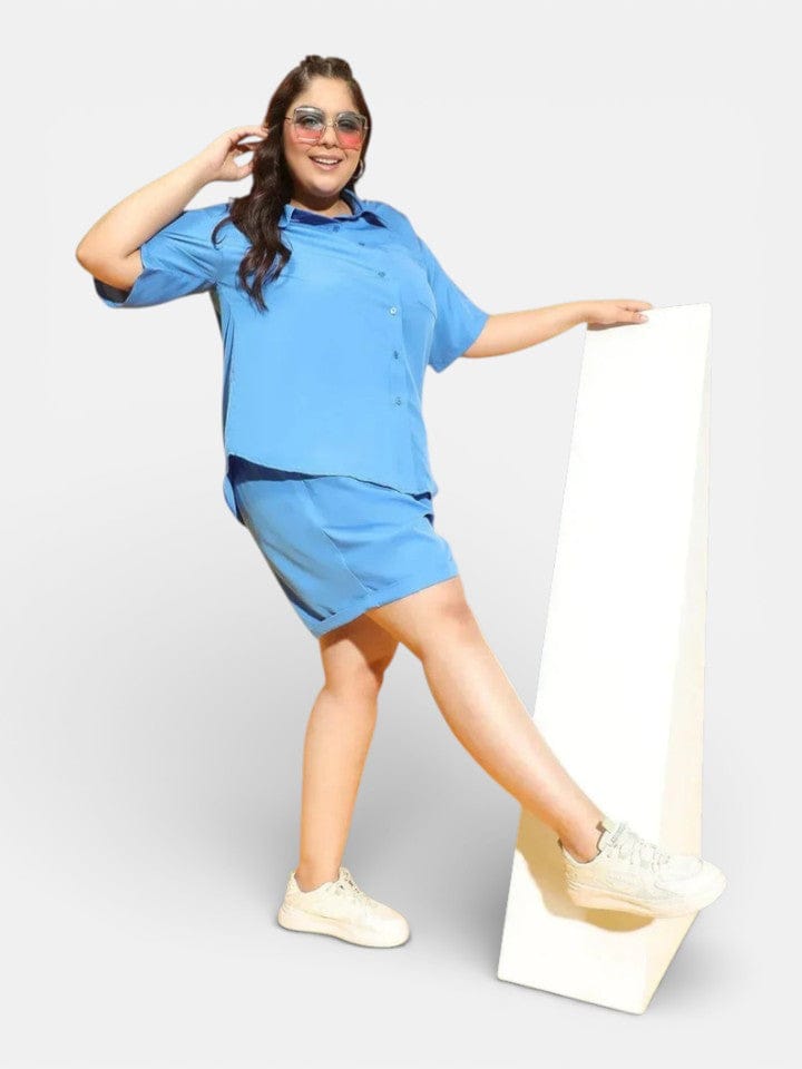 Plus Size Blue Co-Ord Set