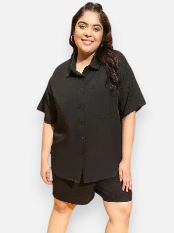 Plus Size Black Co-Ord Set