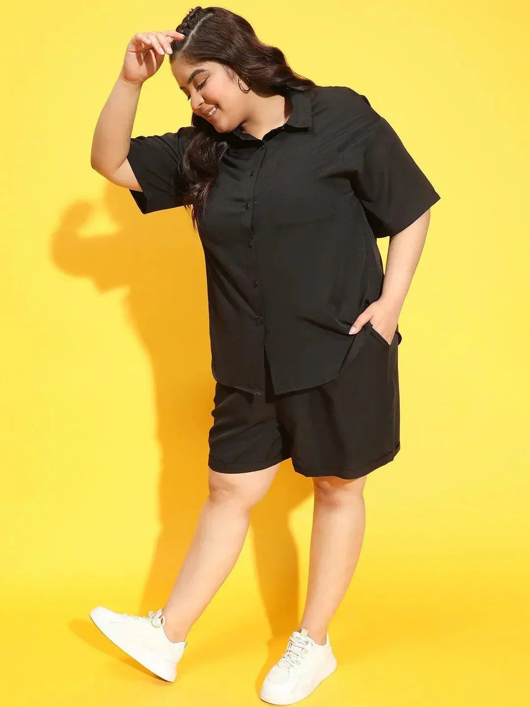 Plus Size Black Co-Ord Set