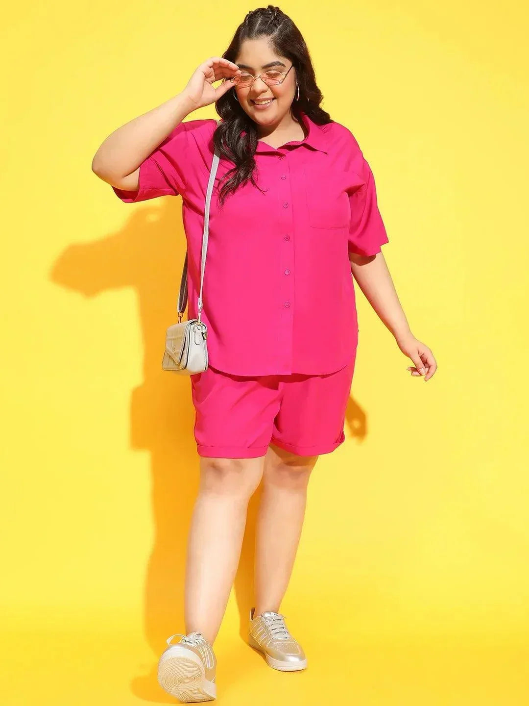 Plus Size Pink Short