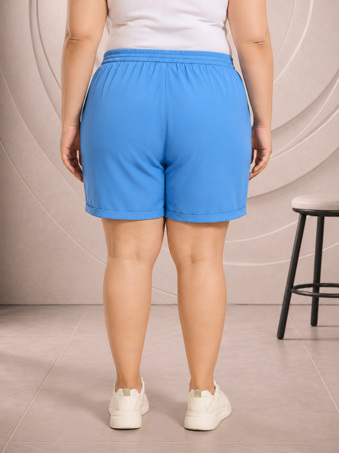 Plus Size Blue Short
