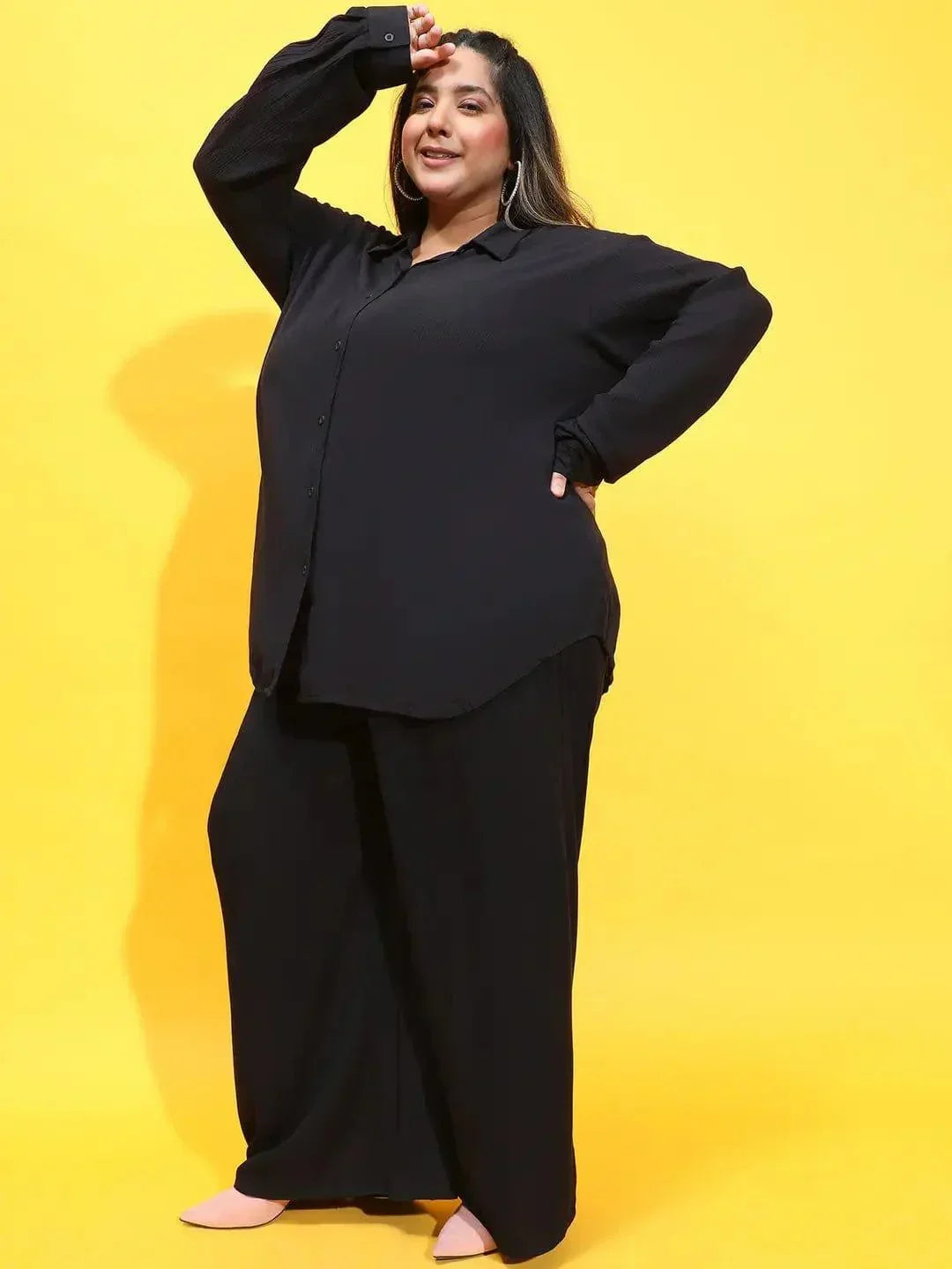 all-rounder-black-shirt-and-pant-plus-size-co-ord-set