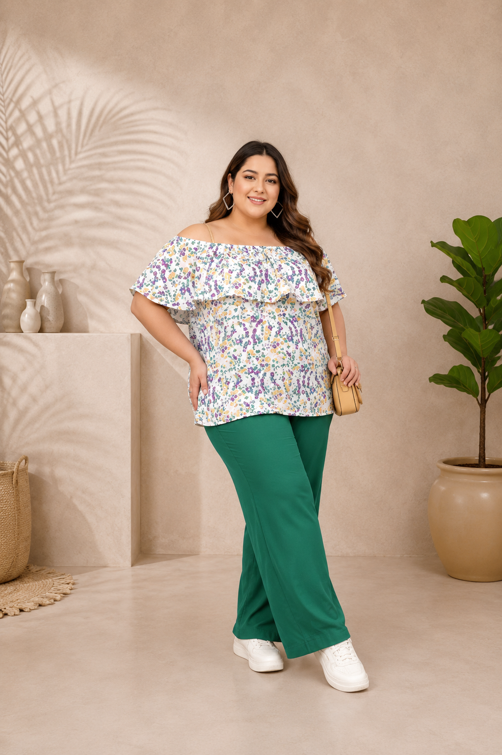 Plus Size Green Pant