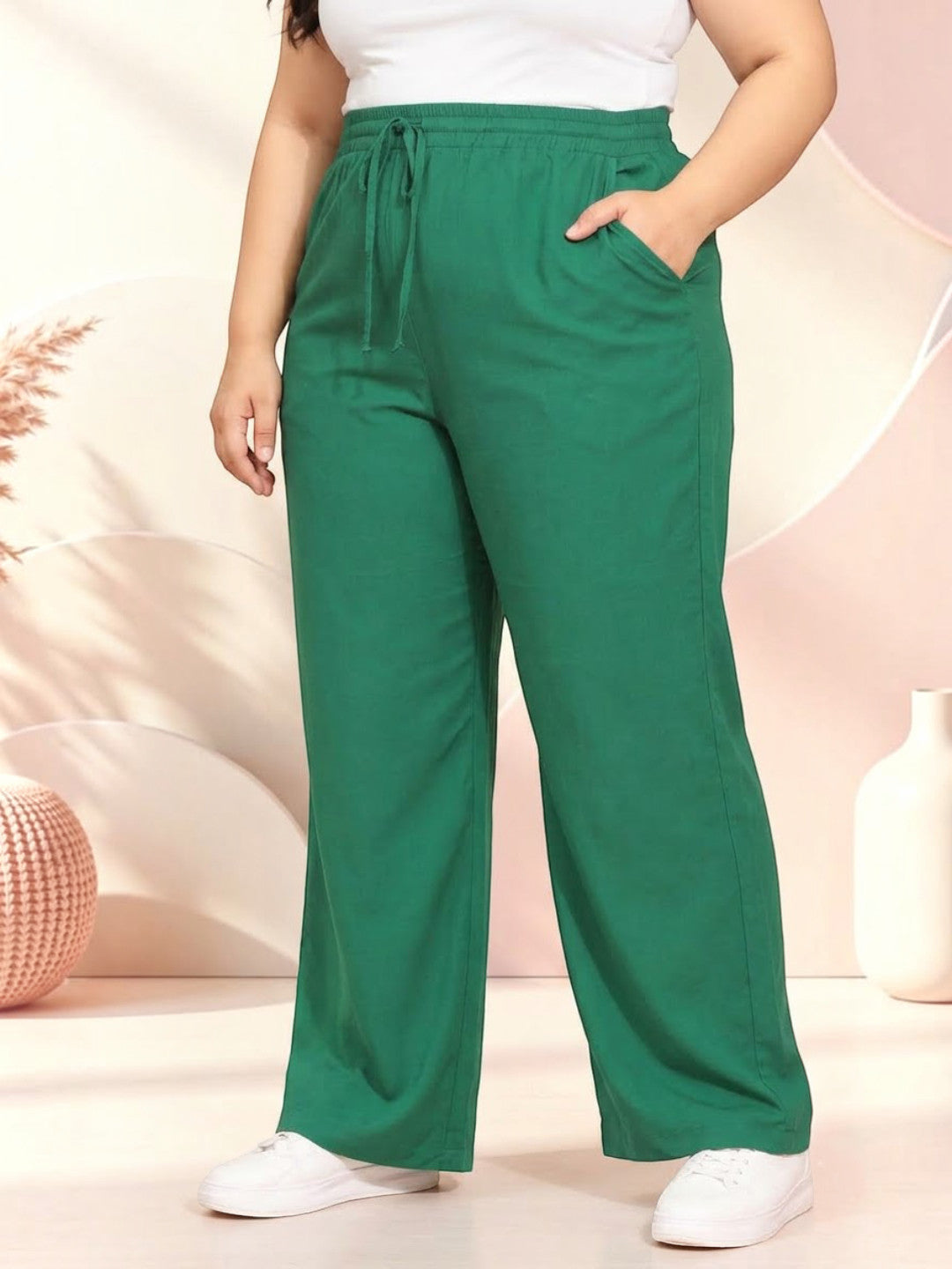 Plus Size Green Pant