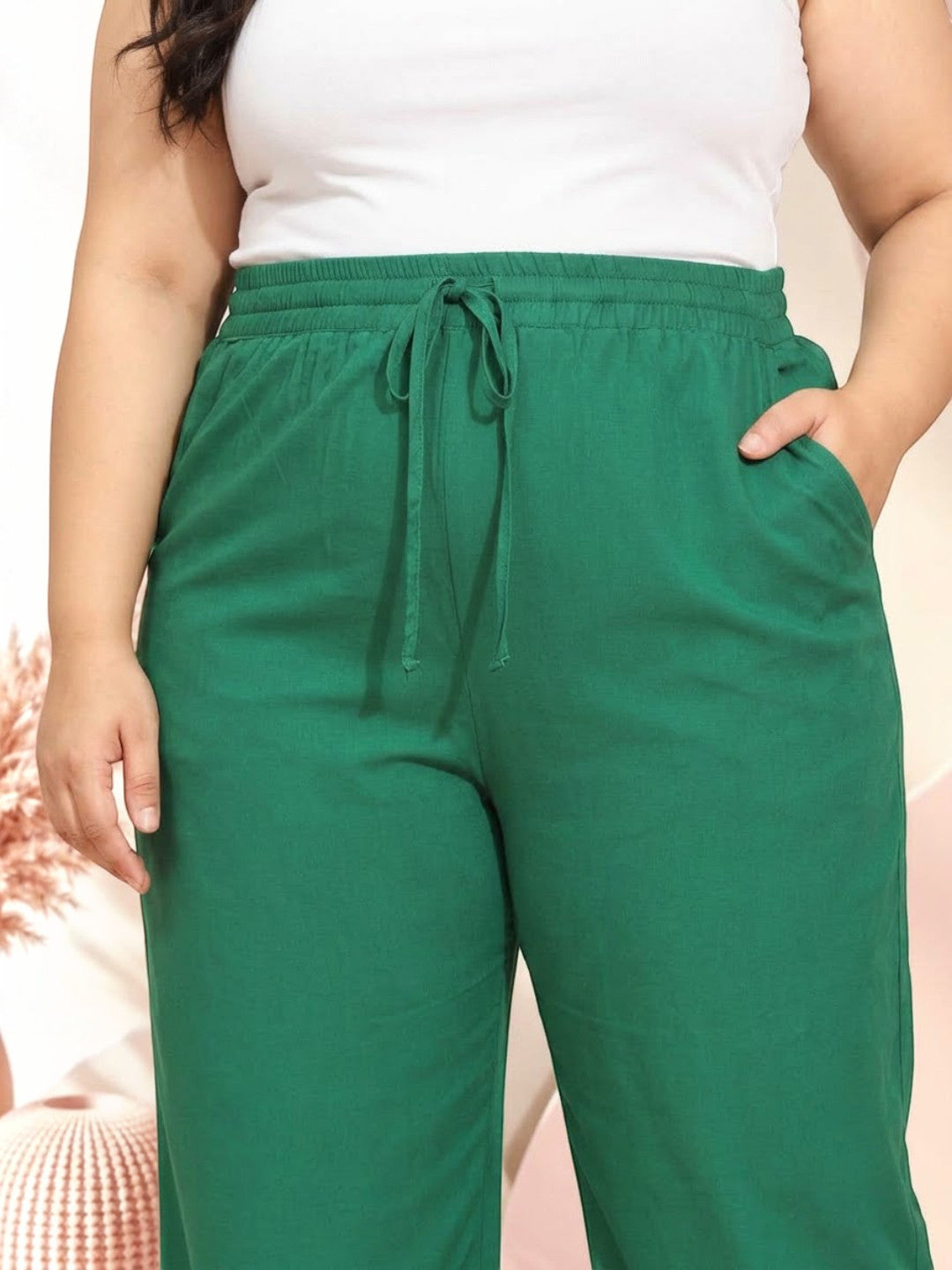 Plus Size Green Pant