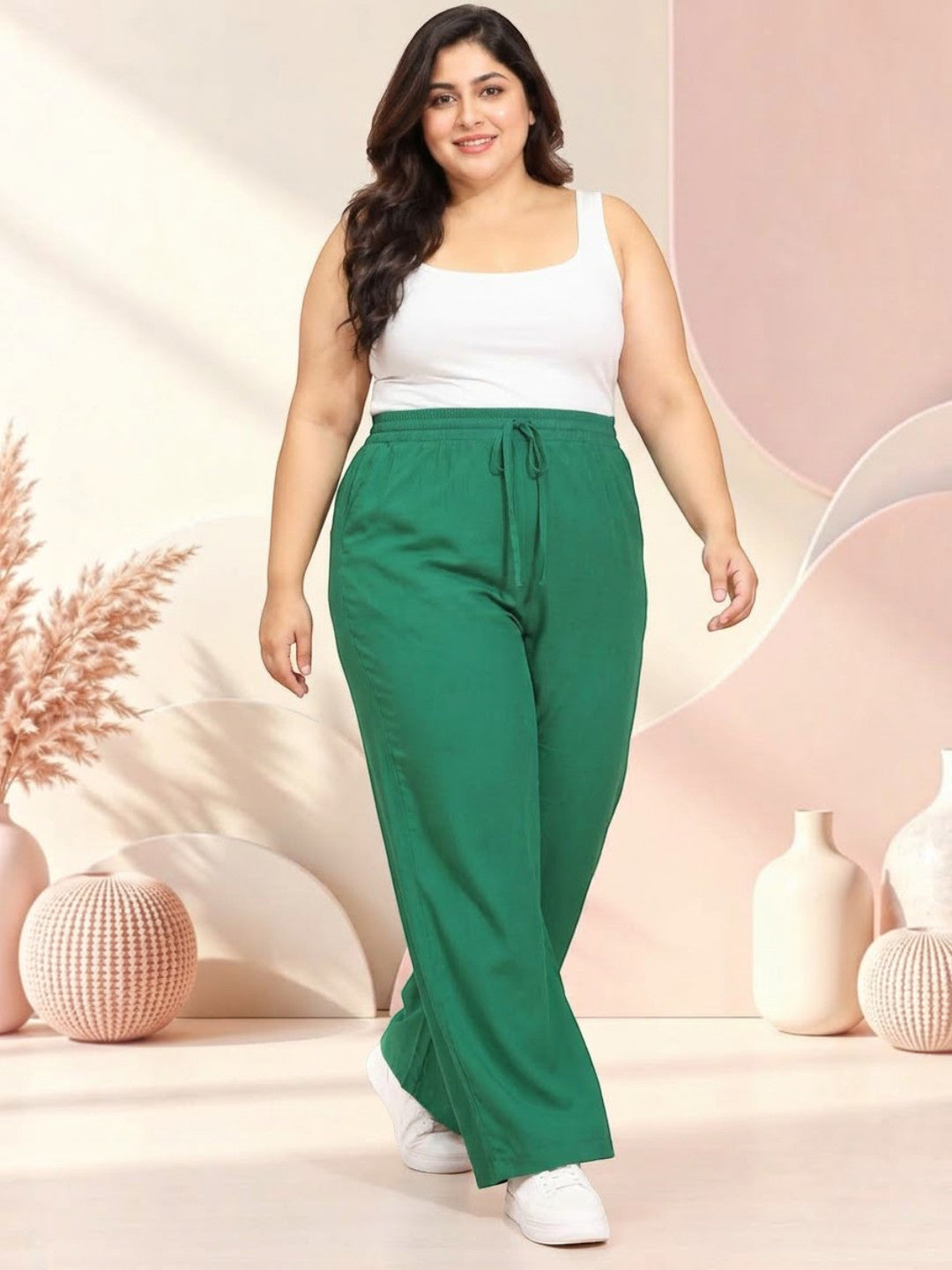 Plus Size Green Pant