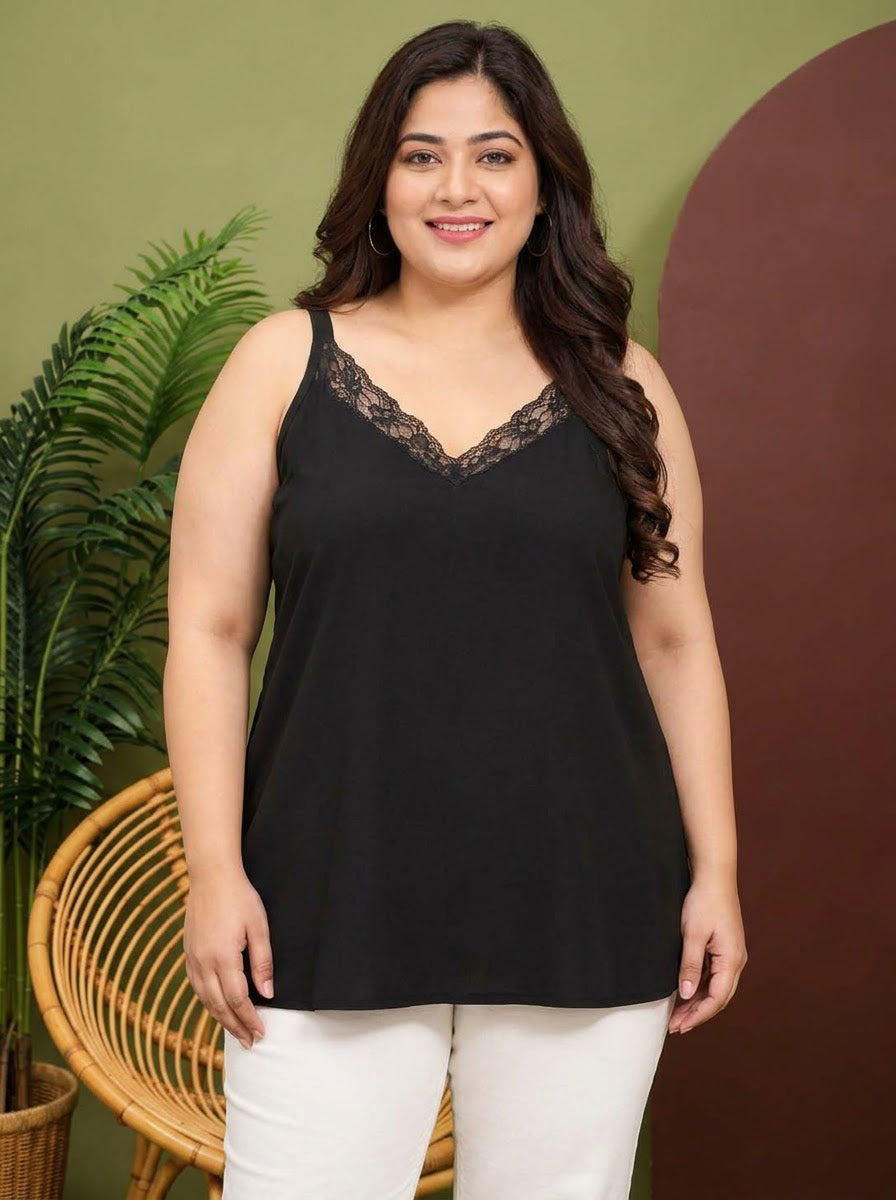 Plus Size Black Top