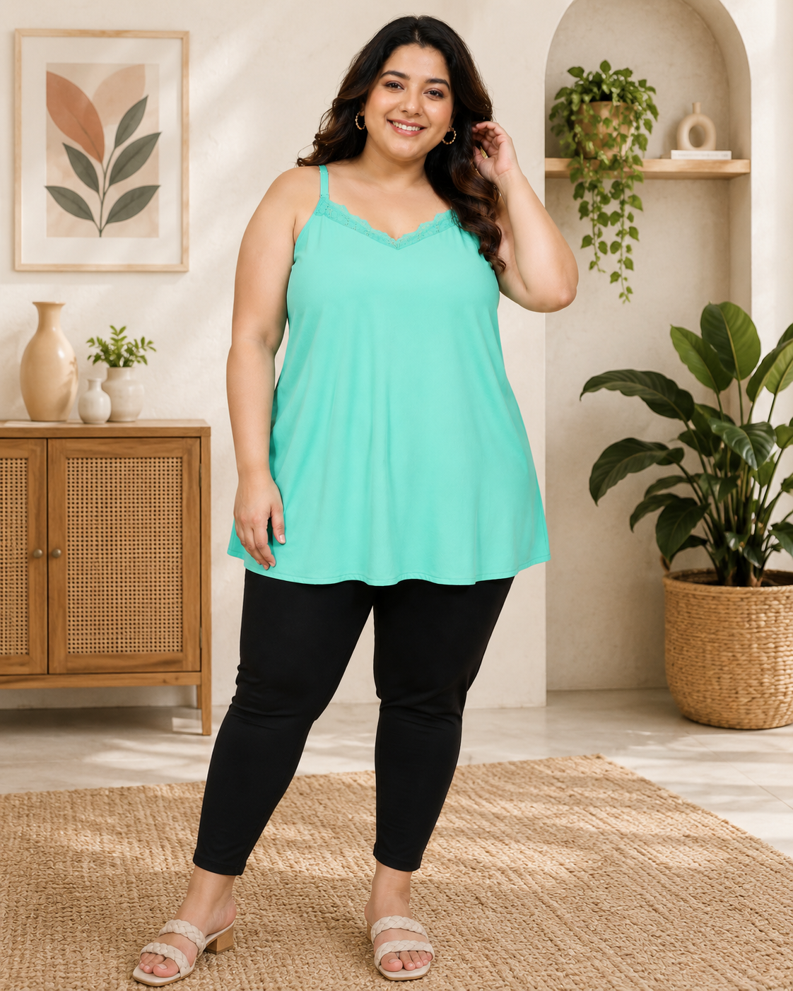 Plus Size Green Top