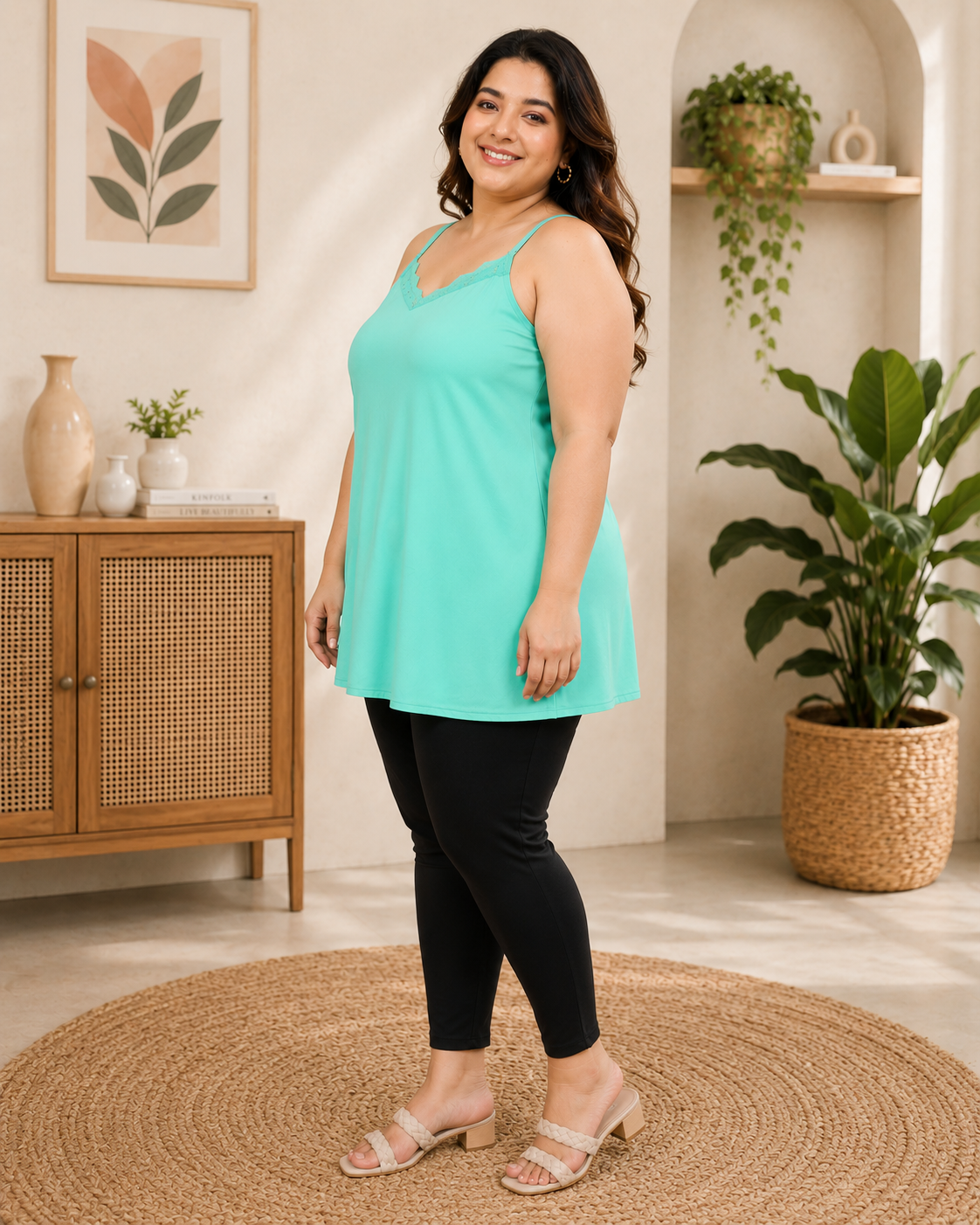 Plus Size Green Top