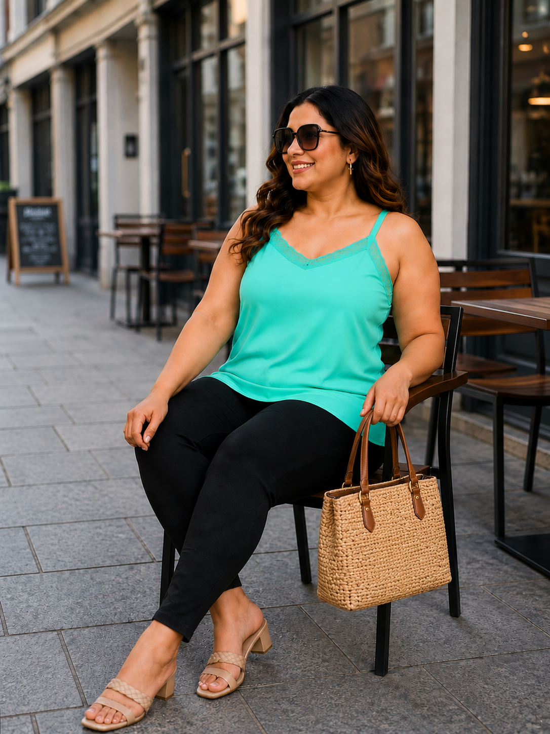 Plus Size Green Top