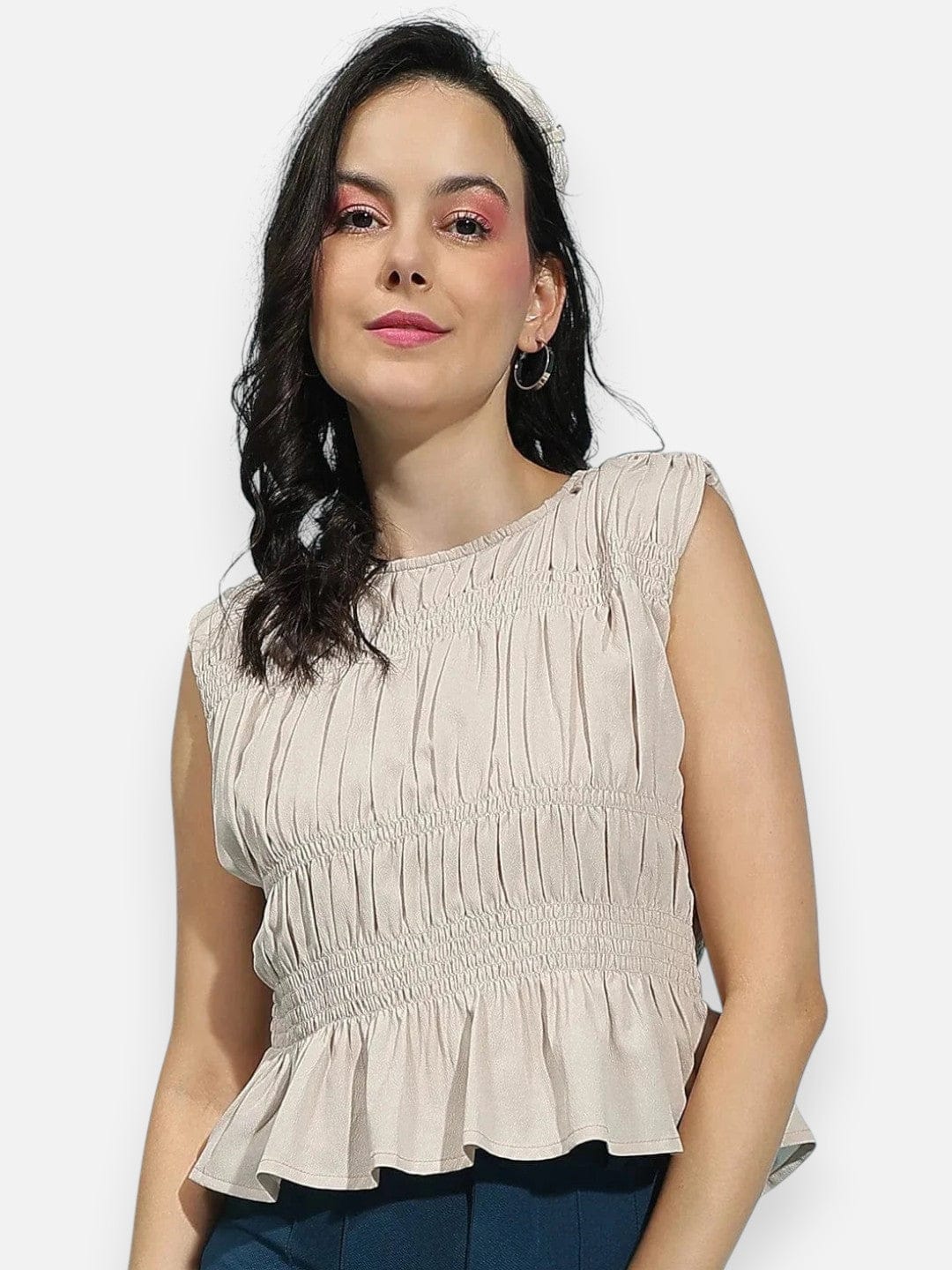 Beige Cotton Top