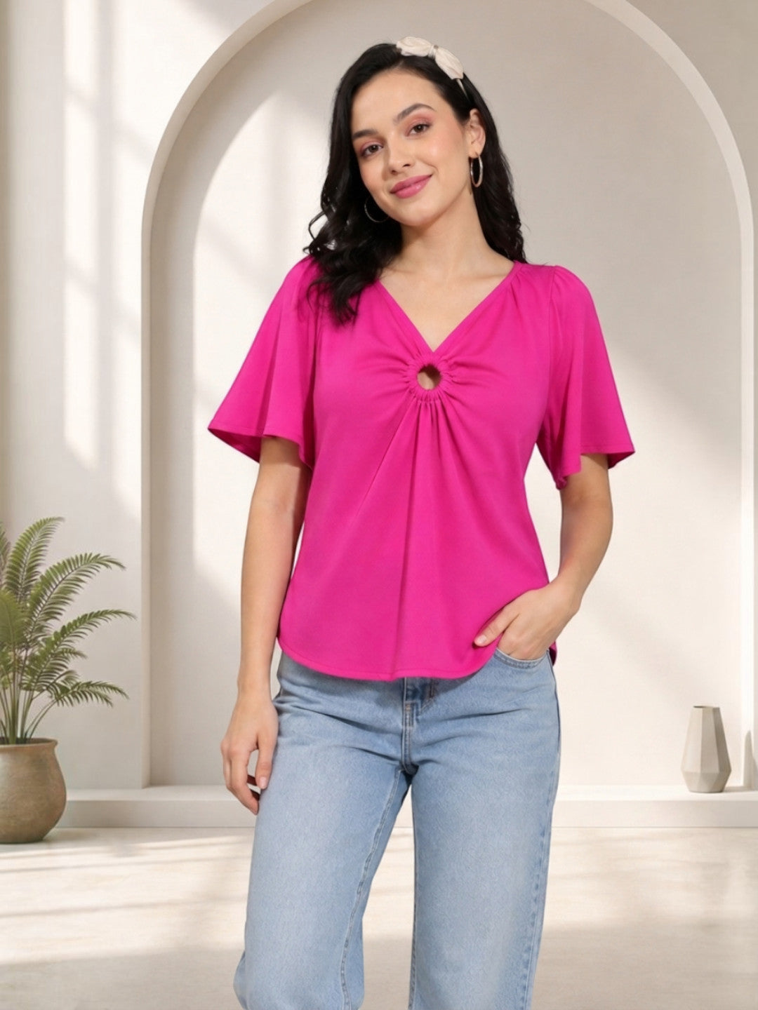Women Pink Top