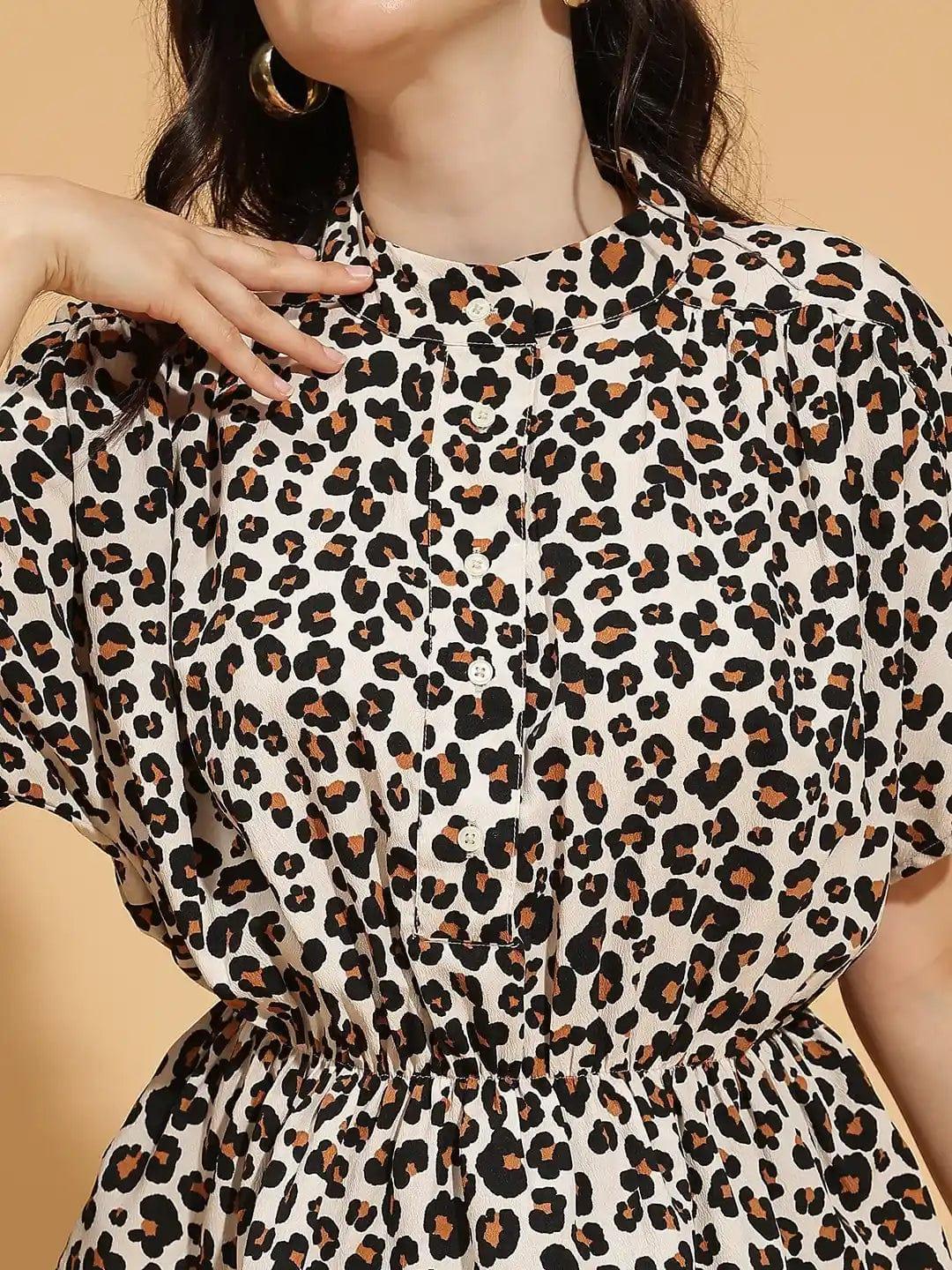 Multicolor Button-Down Elasticated Pleated Womenâ€™s Top - oxolloxo