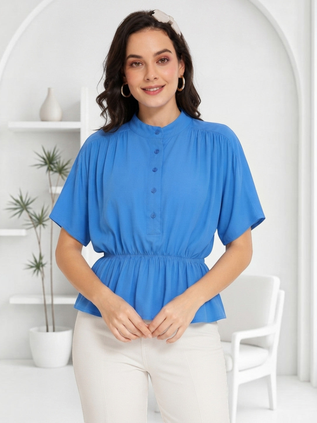 Women Blue Top