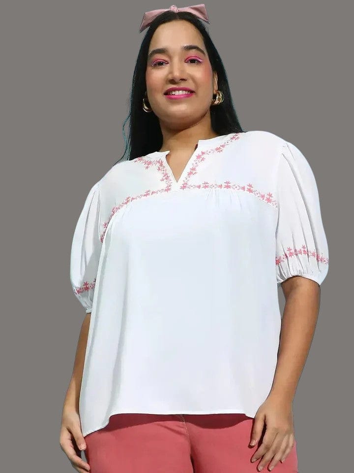 plus-size-women-top-white-embroidered