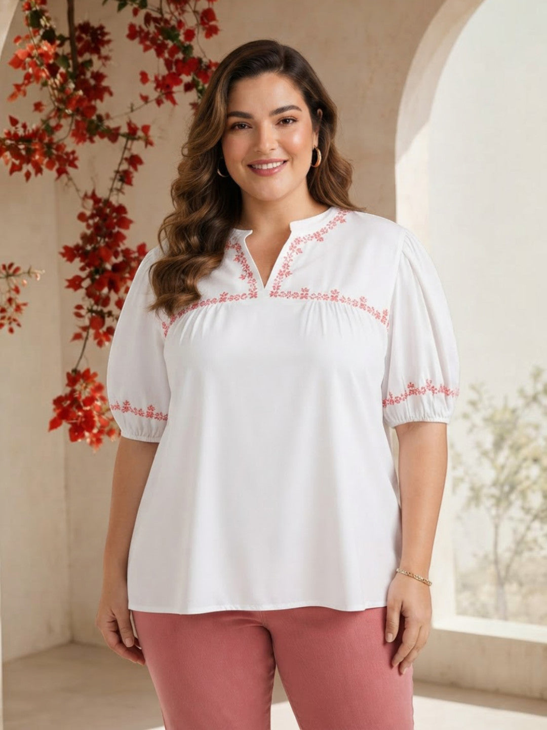 Plus Size White Top