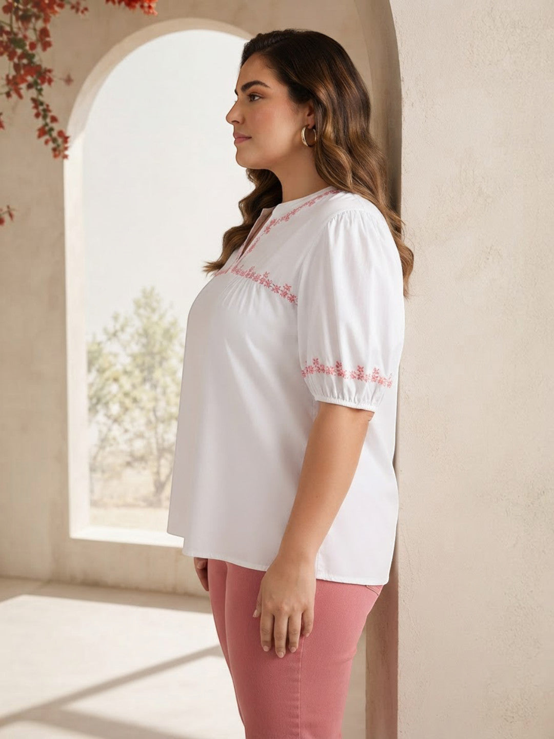 Plus Size White Top