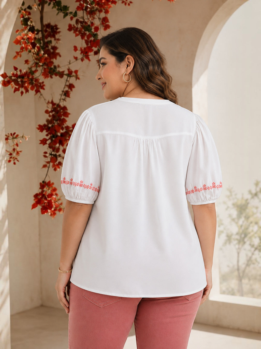Plus Size White Top